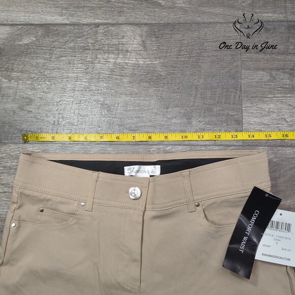 89th & Madison Comfort Waist Cropped Pants Size 6 - Picture 3 of 6